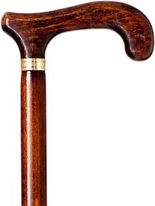 Bastón de Trekking Plegable de Madera de Diseño Moderno y Lujoso, con 3 Secciones, Mango Chapado en Oro, Base de Goma Antideslizante, Plegable para Actividades al Aire Libre - Product Image 3