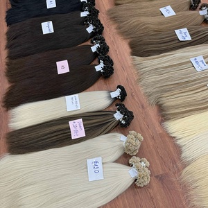 MEILLEURE VENTE!! Mèches alignées sur les cuticules Extension de cheveux humains à pointe plate et kératine brute non coupée Cheveux vietnamiens doublement étirés - Product Image 6