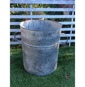 Jardinières rondes en métal galvanisé de taille personnalisée pour la décoration intérieure Jardinières de fleurs de salon cuisine balcon et jardin - Product Image 6