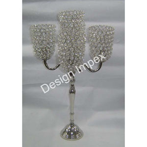 Candélabre en cristal à 5 bras pour bougies chauffe-plat, fournitures pour événements, décoration de table de fête, artisanat décoratif - Product Image 2