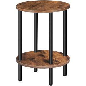 Mesa Auxiliar Extensible con Base de Metal y Tapa de Madera, Diseño Moderno para Salas de Estar, Dormitorios o Patios, Agrega Estilo - Product Image 6