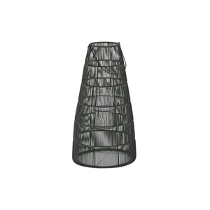 Linterna de mimbre natural con mango, candelabro decorativo para interior y exterior, estilo rústico de bambú beige, iluminación de jardín para el hogar - Product Image 5