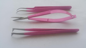 Ensemble pince à cils et ciseaux à ressort en acier inoxydable avec logo personnalisé, pochette en cuir PU pour le toilettage des sourcils - Product Image 4