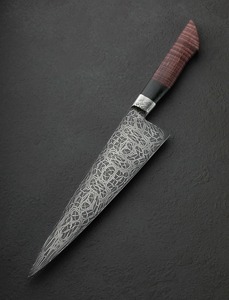 Couteau de cuisine de style japonais en acier inoxydable à manger sur lame couteau de chef avec manche en bois cadeau pour votre cadeau d'anniversaire de mère - Product Image 5