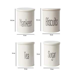 Juego de Recipientes de Metal para Té y Azúcar, Juego de Recipientes de Almacenamiento para Cocina, Recipiente de Metal Negro con Tapa, Recipiente para Té, Café y Azúcar - Product Image 5