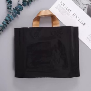 Sac en <span class=keywords><strong>plastique</strong></span> <span class=keywords><strong>noir</strong></span> MU, sac à main, logo personnalisé, sac en <span class=keywords><strong>plastique</strong></span> pour le shopping, emballage de vêtements, chaussures, cadeaux, sacs en <span class=keywords><strong>plastique</strong></span> pour l'épicerie - Product Image 1