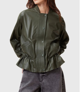 Artículo más vendido Chaqueta de cuero de moda informal para mujer de buena calidad Chaqueta de cuero para mujer de nuevo diseño al por mayor Chaquetas para mujer - Product Image 1
