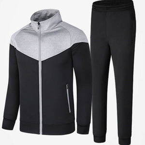 Ensemble de survêtements de sport 100% coton pour hommes, respirant, séchage rapide, motif solide, design d'été, grande taille 2 1, excellent exercice en plein air - Product Image 1