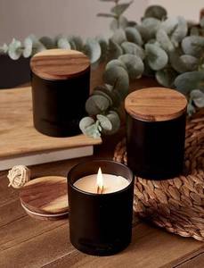 Stainless Steel <b>Black</b> Powder Coated Candle <b>Holder</b> Jar With Lid In Customize Size For Home Decorative Candle Jar Candle <b>Holder</b> - Product Image 2