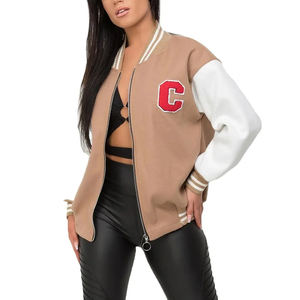 Wholesale Varsity Letterman <b>Jacket</b> Women Baseball Custom Letterman Varsity <b>Jacket</b> Women Crop Varsity <b>Jackets</b> - Product Image 1