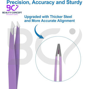 Pince à épiler à sourcils en acier inoxydable de haute précision, en quatre couleurs différentes ensembles de pinces à épiler de beauté de produit de meilleure qualité - Product Image 3