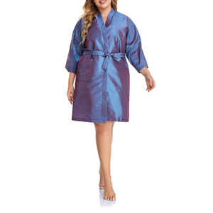 Batas de spa de belleza personalizadas, kimono de poliéster de nailon de muchos colores para salón de peluquería y peluquero, resistente al agua, ecológico - Product Image 4