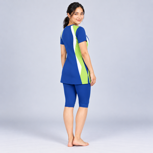 Ensemble Burkini Modeste 2 Pièces Islamique avec Bas Échancré, Matière Écologique, Logo Avant, Idéal pour l'Été - Product Image 5