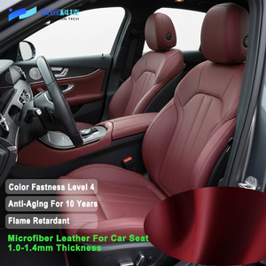 Cuero Sintético <span class=keywords><strong>de</strong></span> Microfibra Ecológico Personalizado <span class=keywords><strong>de</strong></span> China <span class=keywords><strong>de</strong></span> 1.2 mm, Cuero Sintético <span class=keywords><strong>para</strong></span> <span class=keywords><strong>Asientos</strong></span> <span class=keywords><strong>de</strong></span> Automóvil con Superficie Repujada y Característica Impermeable - Product Image 1