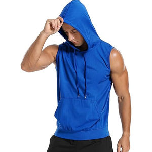High Quality Custom Gym <b>Sleeveless</b> <b>Hoodie</b> Winter Workout Stylish Cotton Cropped <b>Men</b> Women Breathable Cheap Price - Product Image 2