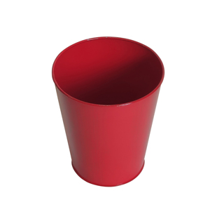 Pot de jardin en acier galvanisé avec revêtement en poudre rouge |   Pot de fleurs décoratif en métal pâle pour intérieur et extérieur, durable, balcon, cadeau pour la maison - Product Image 2