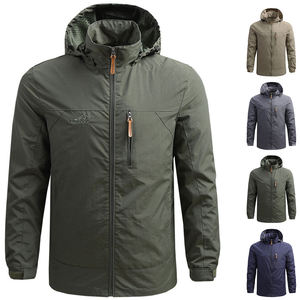 Veste coupe-vent softshell pour homme personnalisée 2024, de haute qualité, imperméable, en toile, col montant, fermeture éclair, capuche, écologique - Product Image 4