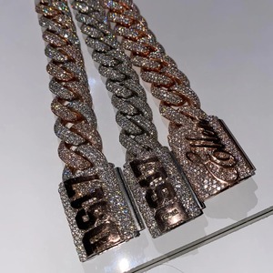 Collar de Cadena Cubana de Oro Rosa de 25 mm Maimi, con Zirconia, Estilo Hip Hop, Joyería Fina para Hombre y Mujer, Chapado en Oro y Plata, Certificado - Product Image 6