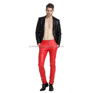 Pantalon en cuir véritable pour homme, pantalon en cuir original avec fermeture éclair, pantalon en cuir de vache - Product Image 3