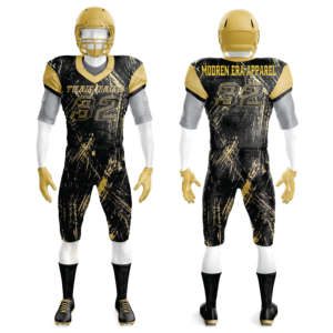 Uniforme de Fútbol Americano Personalizable 100% Poliéster, Estilo Tackle Twill, Duradero, Rosa y Negro Sublimado, Manga Corta, Talla Grande - Product Image 5