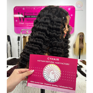 Cabello humano vietnamita de 24 pulgadas con cierre de cabello natural de 24 pulgadas A3 ondulado, pelo humano de onda profunda de doble estiramiento, al mejor precio - Product Image 3