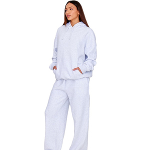 Chándal holgado de alta calidad 2025 para mujer, chándal de algodón polar de poliéster de peso pesado cómodo 500 GSM, chándal de gran tamaño para mujer - Product Image 1