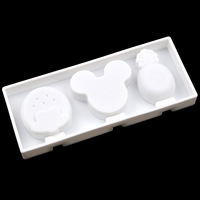 Moule à glace ananas 3 cavités en silicone de qualité alimentaire facile à libérer Outils de fabrication de glace d'été pour Noël