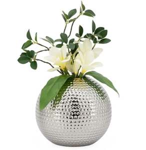 Best Quality Indian Traditional Design Flower <b>Vase</b> Aluminum with Shiny Polish Home Decorative for Wedding Available for Sale - Product Image 2