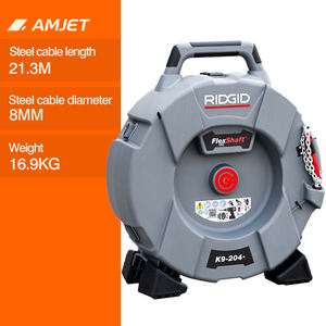 AMJET & RIDGID Arbre flexible de nettoyage de drain Outils d'entretien de drain Ridgid <span class=keywords><strong>Câble</strong></span> flexible à couple élevé Nettoyage de la plomberie souterraine - Product Image 1