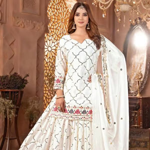 ชุดแต่งกายปาร์ตี้ปากีสถานจากดีไซเนอร์อินเดียใหม่ชุดแต่งกายสำหรับงานแต่งงานแบบจีนสุดหรู - Product Image 1