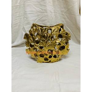 Vases à fleurs vintage plaqués or pour la décoration de la maison, vases classiques en métal de luxe en laiton massif de qualité supérieure pour fleurs de table d'intérieur - Product Image 5