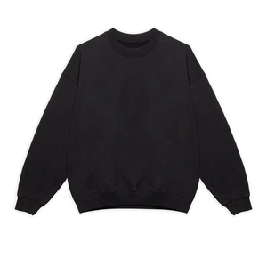 Sudadera de lana informal unisex, técnica bordada de poliéster/algodón, estilo de calle, hombros caídos, Parte delantera básica diaria - Product Image 1