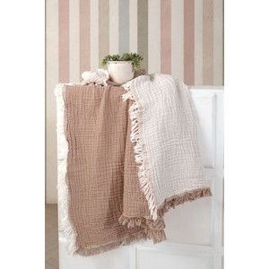 Varol 100% Cotton Muslin Baby <b>Blanket</b> 5-Layer Woven Receiving <b>Blanket</b> for Baby Sleeping and Sleep Solid Pattern - Product Image 3