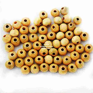 <b>Beads</b> <b>Craft</b> Wooden Large Hole Natural Unfinished Shape & Colored Wood <b>Beads</b> Shaped and Sized Hand Crafted Indian Product - Product Image 6