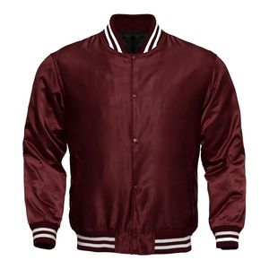 Comprar amarillo negro Vintage satén Varsity bombardero cortavientos ajuste personalizado ligero prendas de vestir exteriores chaqueta para los hombres - Product Image 2