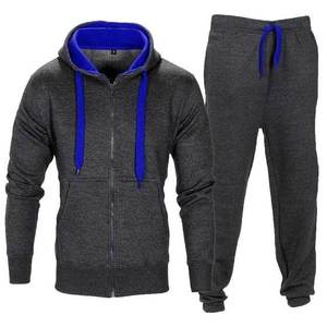 Nuevo 2025 Otoño Invierno hombres conjuntos Moda hombre más polar grueso cálido puro algodón con capucha ropa deportiva traje hombre Casual chándales - Product Image 2