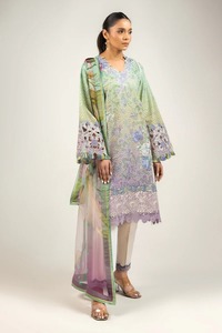 Trajes de césped pakistaníes Mayoristas Últimas marcas pakistaníes Catálogo 2023 Super descuentos Vestido de mujer pakistaní - Product Image 5