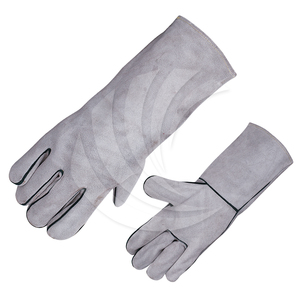 Gants d'apiculteur en cuir blanc anti-piqûre Paume en cuir souple avec bras en coton respirant - Product Image 2