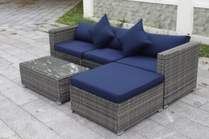 Ensembles de jardin imperméables meubles d'extérieur dessus de Table en verre meubles de patio en osier emballage en Carton 097 Soffa 5 pièces Phu Linh Vietnam - Product Image 2