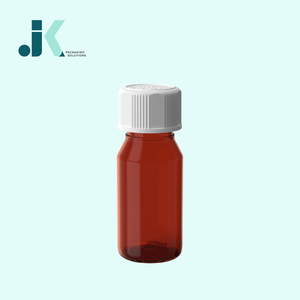 Botella de jarabe PET DE FÁBRICA DE Vietnam 50ml cuadrado redondo con tapa CR ámbar MEJOR PRECIO mejor calidad M0769 - Product Image 1