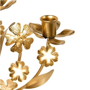 Bougeoir en métal 25 cm doré - Product Image 3