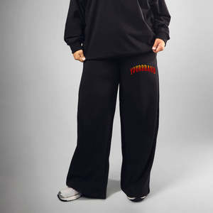 Pantalones Deportivos de Invierno para Mujer, Cintura Elástica, Corte Holgado, Térmicos, de Algodón, Pierna Ancha, Transpirables, Resistentes al Viento, Estilo Urbano, Casuales - Product Image 1