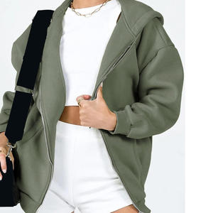 Sudaderas con cremallera para mujer con ajuste personalizado y bordado de etiquetas de impresión de logotipo y marca personalizada para gimnasio o equipos - Product Image 2