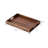 Plateau de service rectangulaire classique réutilisable en bois, modèle Fzitem024, pour la décoration et l'artisanat, idéal pour la table à manger et les présentations.