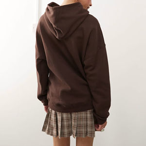 Diseñe su propio logotipo Oevrsized Sudadera con capucha para mujer 100% Material de algodón Jersey transpirable Hombro caído Logotipo personalizado - Product Image 3