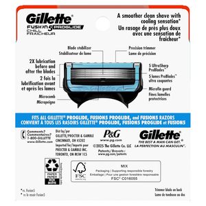 Recharges de rasoir ProGlide Chill pour hommes, lames à double tranchant en acier inoxydable, 8 lames - Product Image 6
