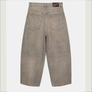 Logo personnalisé coupe ample Denim Jeans pour hommes pantalon blanc délavé à l'acide vintage Baggy Jeans pour unisexe - Product Image 2