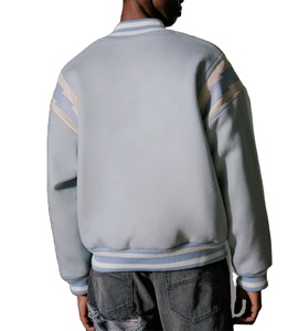 แจ็กเก็ตเบสบอลสไตล์วินเทจของผู้ชายขนาดใหญ่พิเศษงานตามสั่งหนังปักลายมหาวิทยาลัยสำหรับฤดูหนาว - Product Image 4