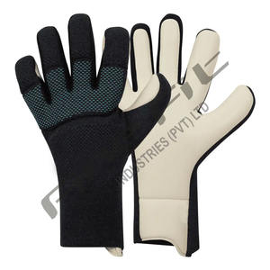 Vente en gros Gants de gardien de but de football professionnel Fermeture à crochet antidérapante Protection des doigts en cuir et nylon Unisexe pour le sport - Product Image 5