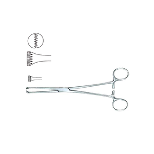 Fórceps de tejido Thoms-Allis de acero inoxidable de alta calidad, 6x7 dientes, 20cm / 8 ", fabricante de instrumentos quirúrgicos - Product Image 4